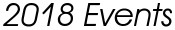 2018 Events